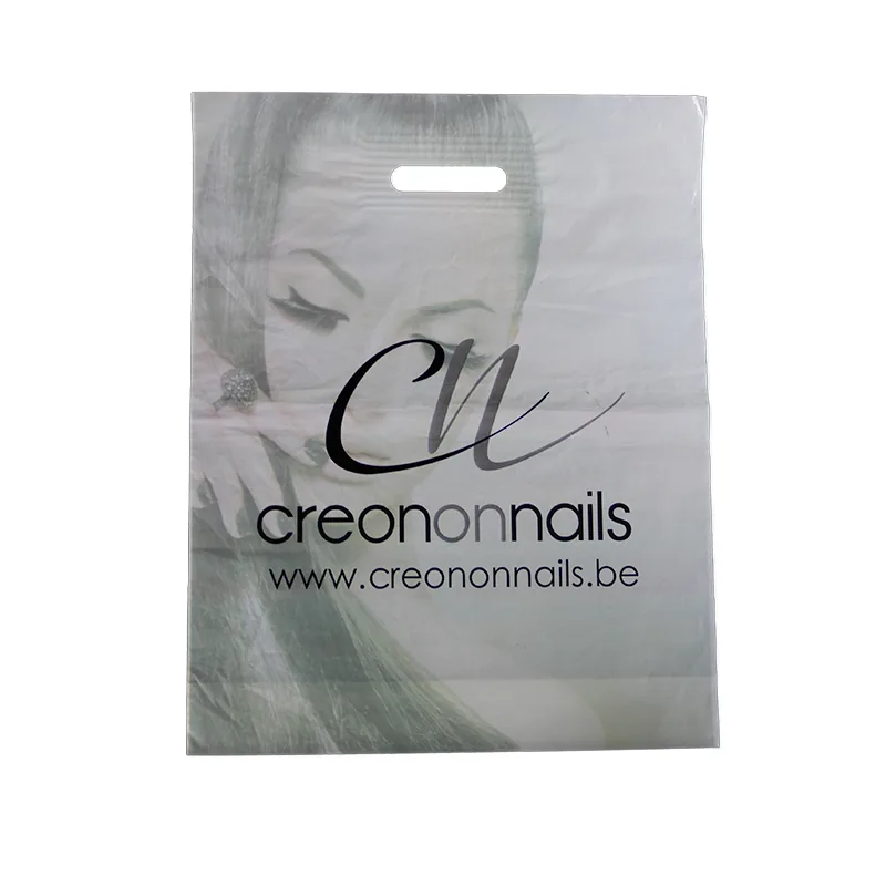 Supply Die Cut Handle Plastic Bags Die Cut Carrier Plastic Shopping Bag