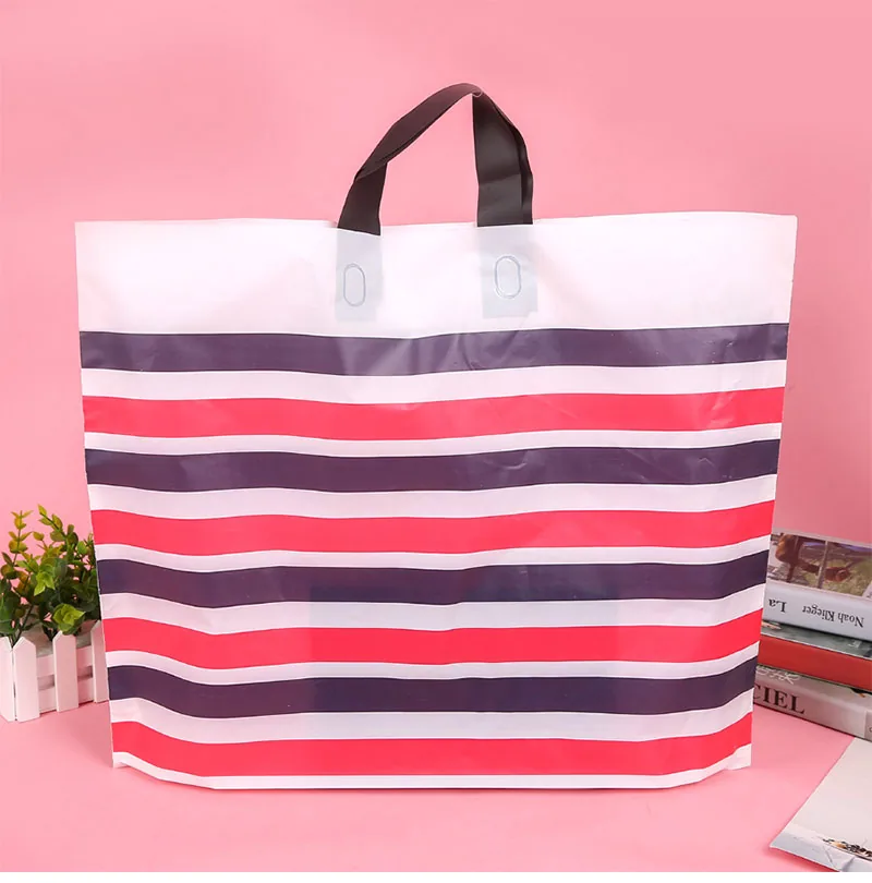 Supply Die Cut Handle Plastic Bags Die Cut Carrier Plastic Shopping Bag