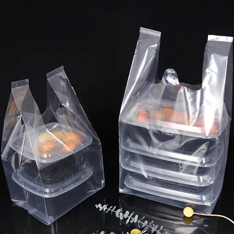 t Shirt Shopping Bag clear Vest Carrier Plastic Bag