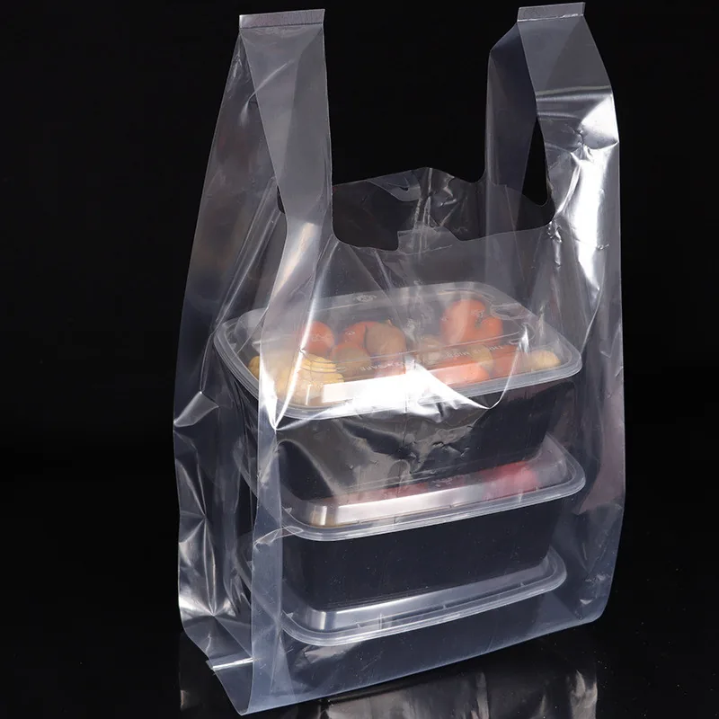 t Shirt Shopping Bag clear Vest Carrier Plastic Bag