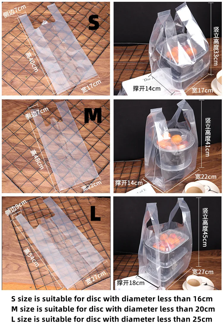 t Shirt Shopping Bag clear Vest Carrier Plastic Bag