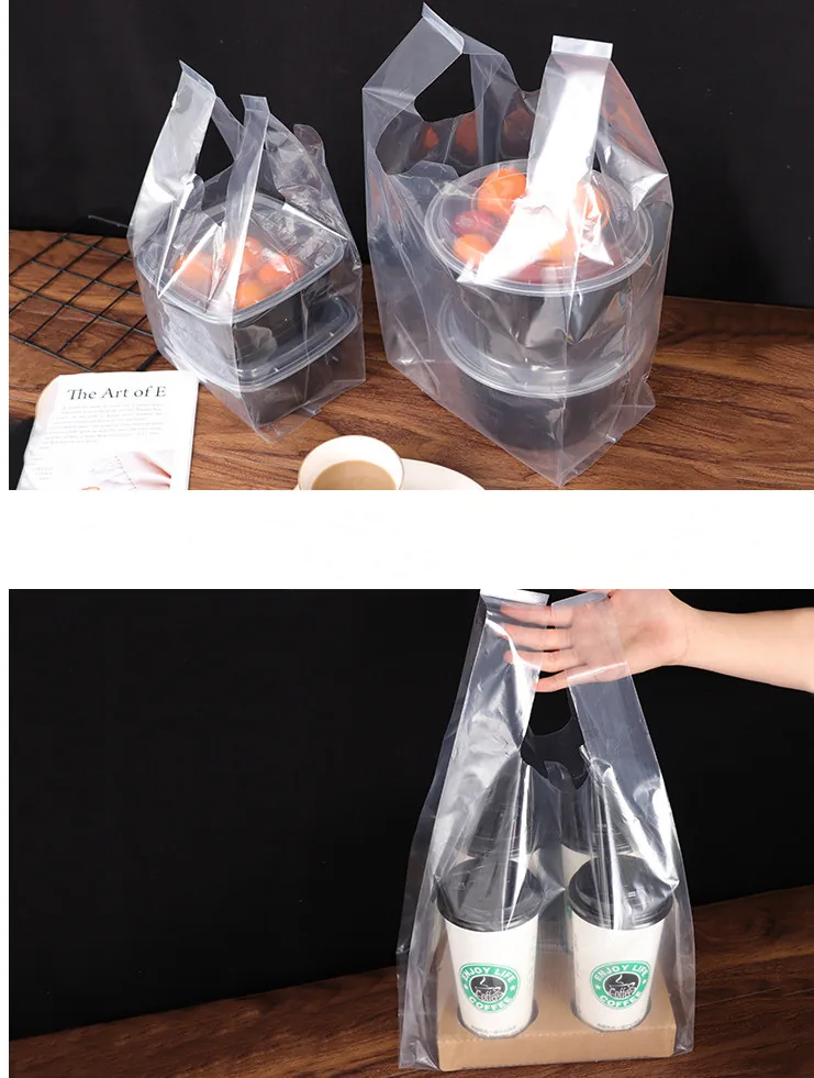t Shirt Shopping Bag clear Vest Carrier Plastic Bag