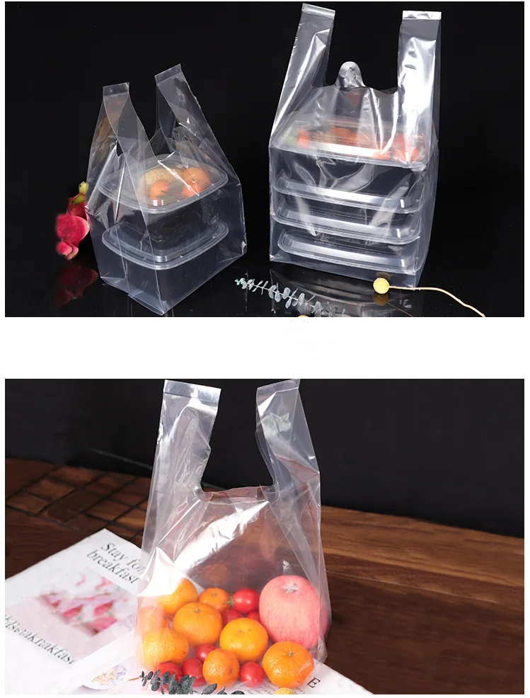 t Shirt Shopping Bag clear Vest Carrier Plastic Bag