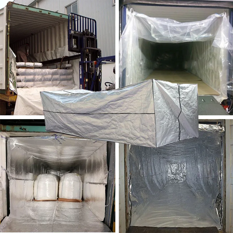 Tariff Relief Custom PE Film Dry Bulk Container Liner Bag for Fertilisers Seeds Powders Bulk Liner Bag in 20ft Container