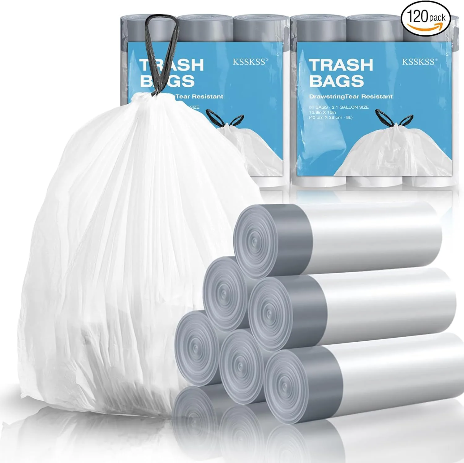 Thickened Drawstring Garbage Bags, extra Thick Household Kitchen Plastic Bags
