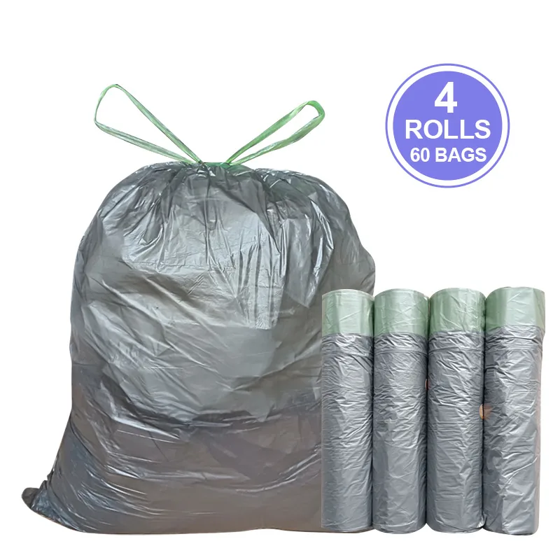 Thickened Drawstring Garbage Bags, extra Thick Household Kitchen Plastic Bags