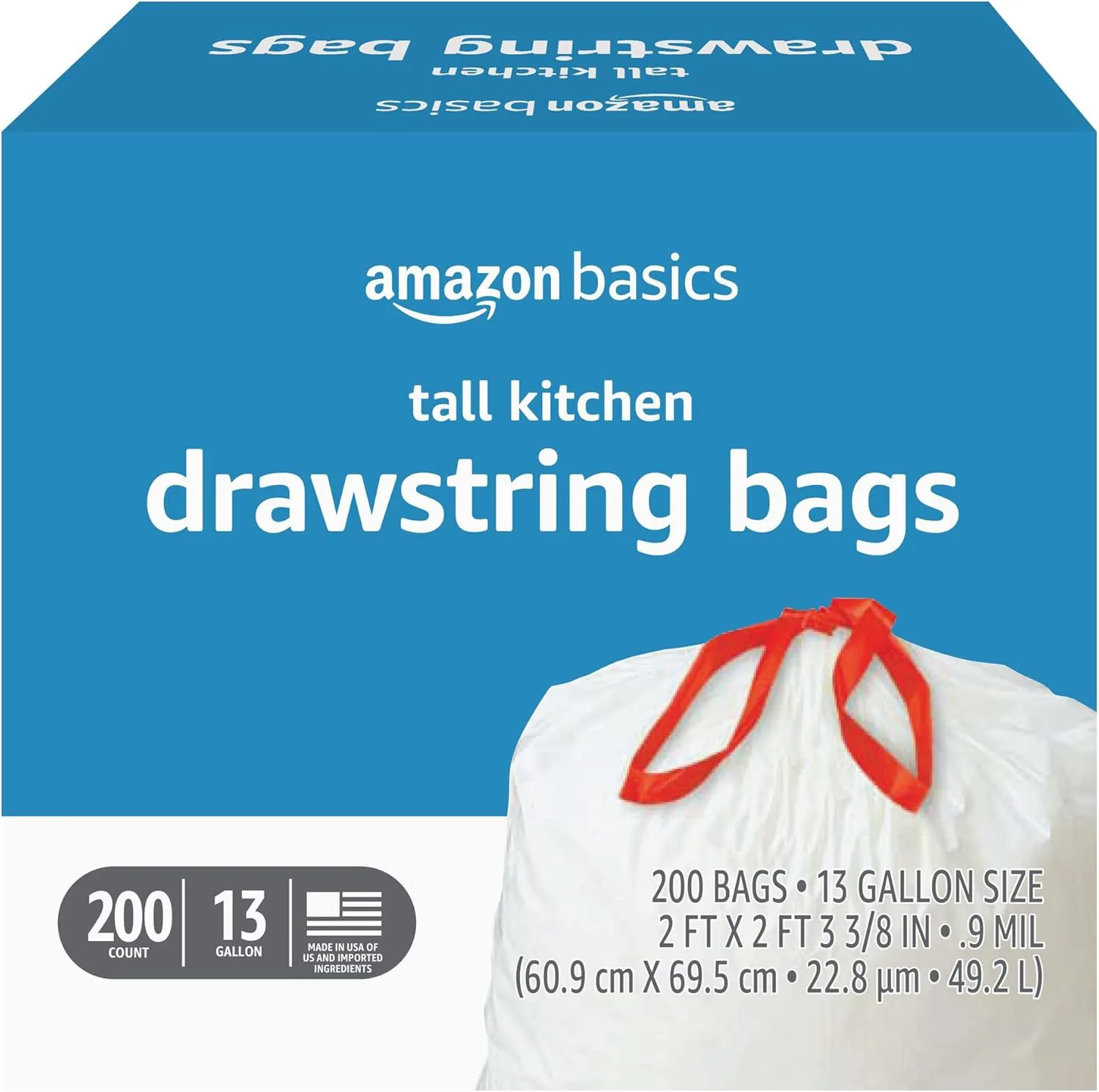 Thickened Drawstring Garbage Bags, extra Thick Household Kitchen Plastic Bags