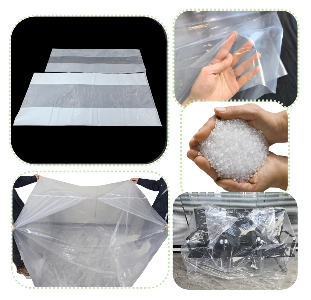 Thickened Transparent PE Square Bottom Moisture-proof Recyclable Folded Three-dimensional Flat Mouth Accordion Bag for Pet Food