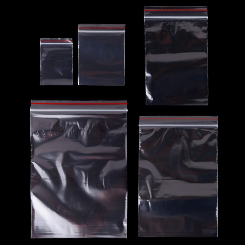 Transparent Custom Printed Single Zipper Bag Plastic Zip Self Lock Bag