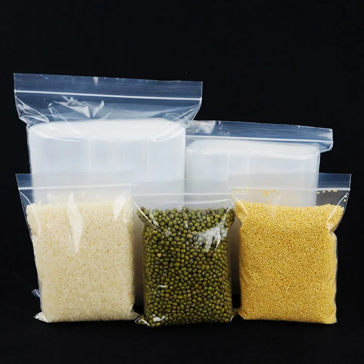 Transparent Custom Printed Single Zipper Bag Plastic Zip Self Lock Bag