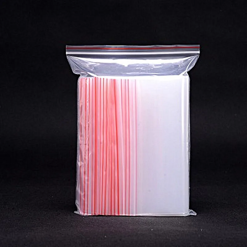 Transparent Custom Printed Single Zipper Bag Plastic Zip Self Lock Bag
