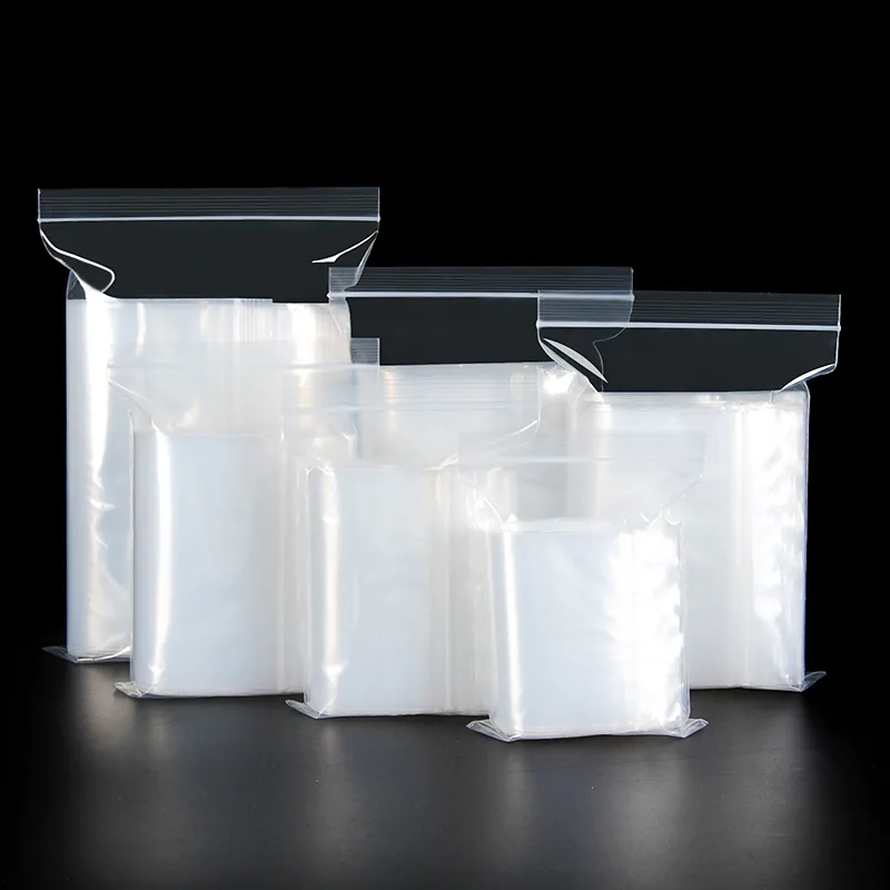 Transparent Custom Printed Single Zipper Bag Plastic Zip Self Lock Bag