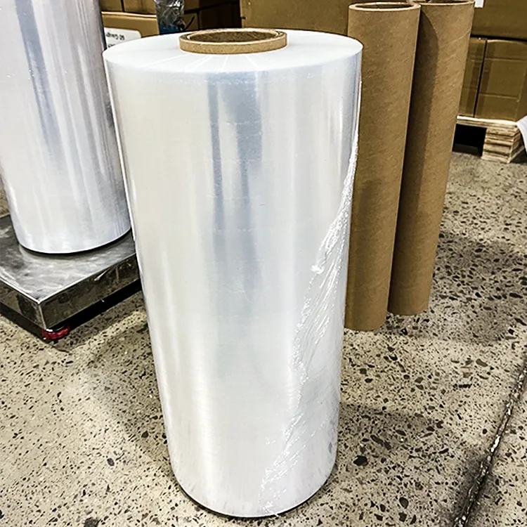 UV Stretch Wrap Pallet Wrap 50cm 23 Micron 1000 Ft Roll PE Industrial Pallet Wrap UV Resistant Stretch Film