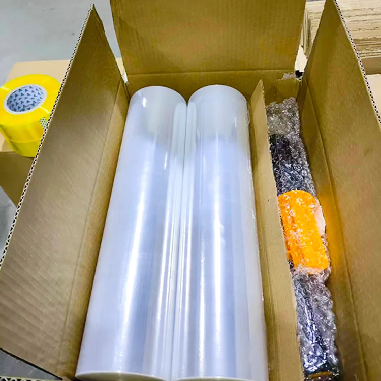 UV Stretch Wrap Pallet Wrap 50cm 23 Micron 1000 Ft Roll PE Industrial Pallet Wrap UV Resistant Stretch Film