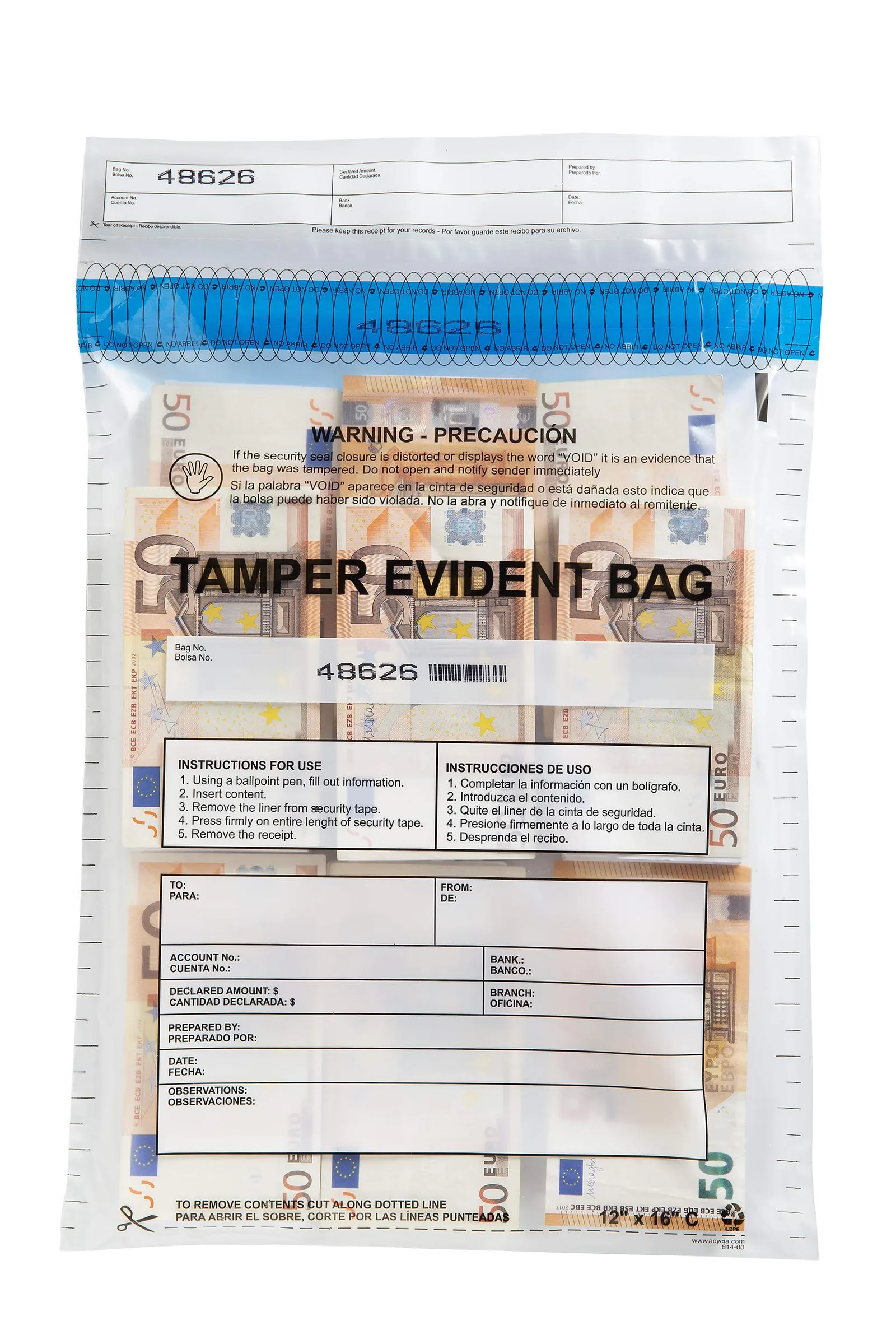 Vinyl Temper Evident Safe Tamper Proof Storage Bag Plastic Evidence Security Money Coin Secure Vinyl Bags With Seals