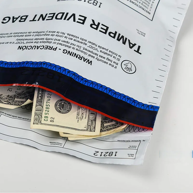 Vinyl Temper Evident Safe Tamper Proof Storage Bag Plastic Evidence Security Money Coin Secure Vinyl Bags With Seals