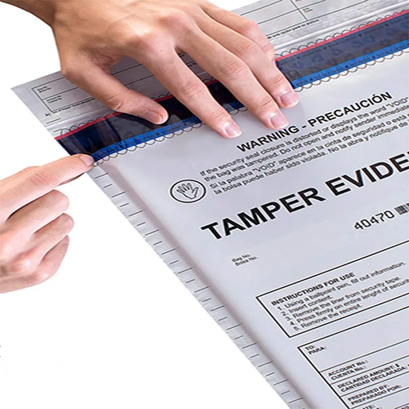 Vinyl Temper Evident Safe Tamper Proof Storage Bag Plastic Evidence Security Money Coin Secure Vinyl Bags With Seals