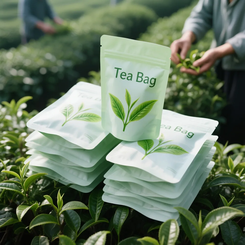 MOPP/VMPET/PE Stand-Up Pouch for Matcha, Tea Powder and Milk Powder