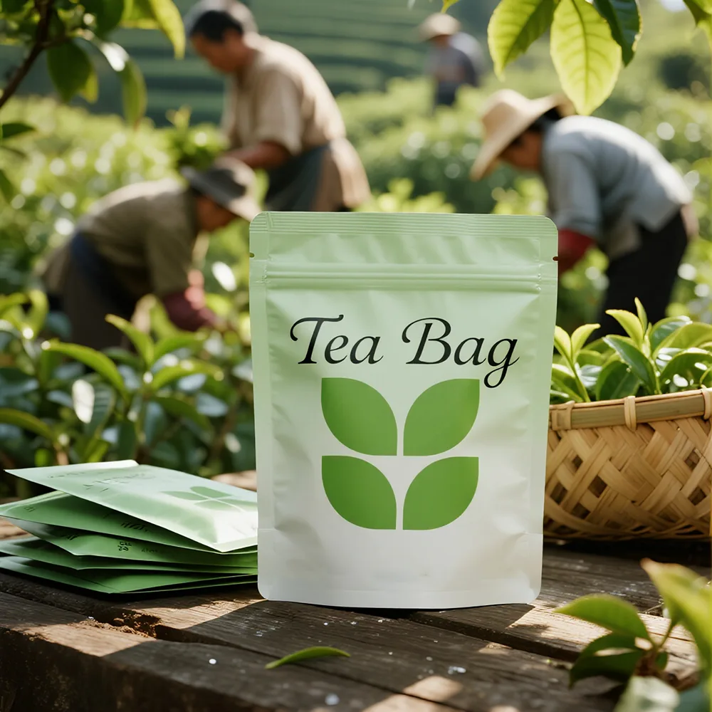 MOPP/VMPET/PE Stand-Up Pouch for Matcha, Tea Powder and Milk Powder