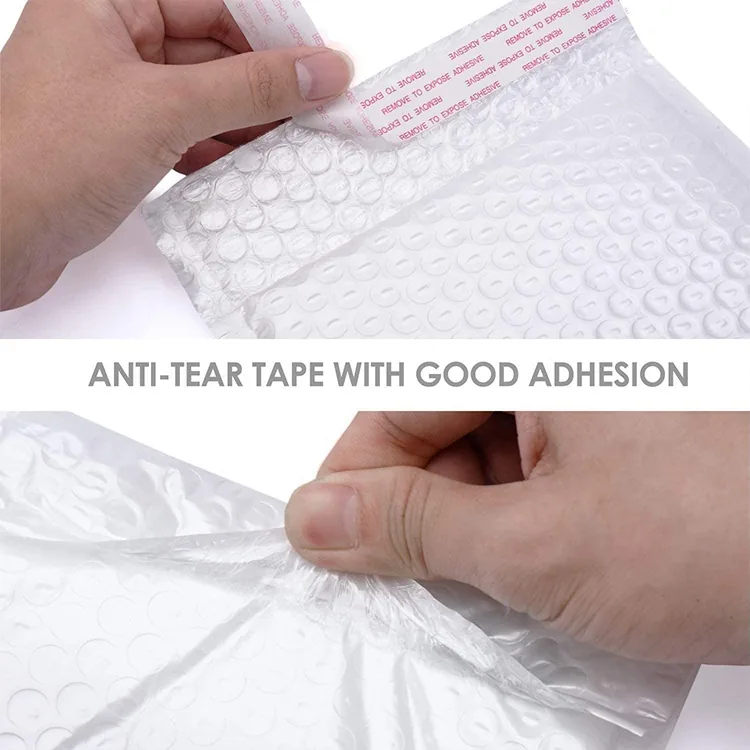White Matte Bubble Mailing Bags, Durable Heavy Duty Poly Bubble Mailers
