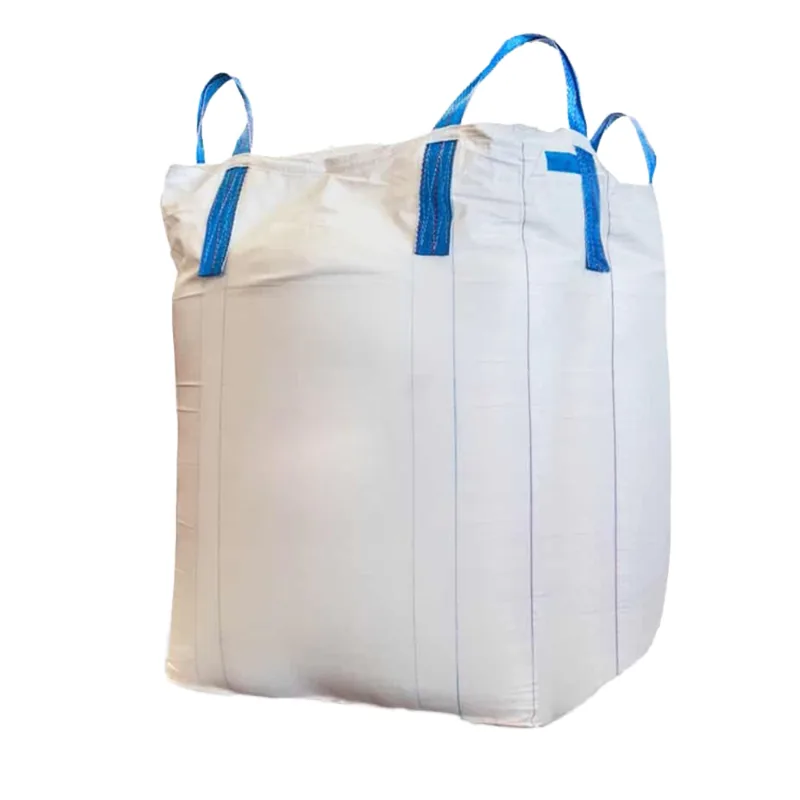 White Standard 1 Ton Virgin PP Lightweight Transit FIBC Jumbo Bag with 4 Lifting Loops for Cargo and Resin Pellets