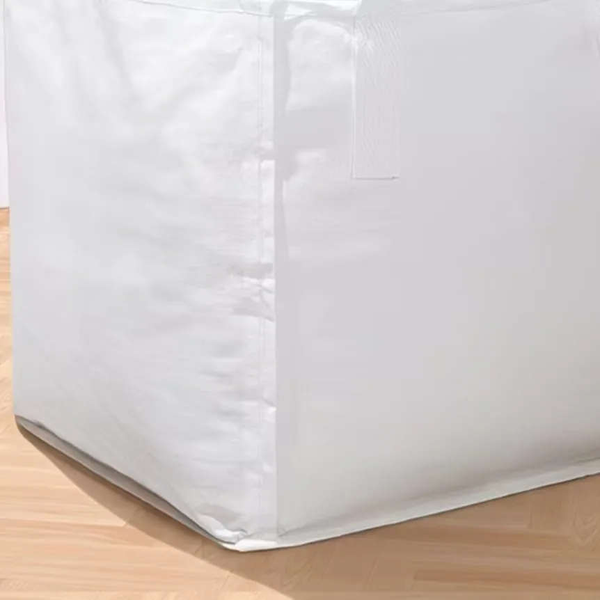 White Standard 1 Ton Virgin PP Lightweight Transit FIBC Jumbo Bag with 4 Lifting Loops for Cargo and Resin Pellets