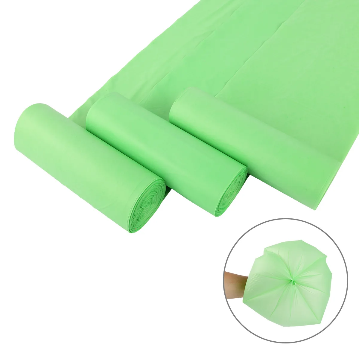 XH20260131-02 Corn Starch-Based Biodegradable Compostable Thickened Household Kitchen Toilet Flat Trash Bags