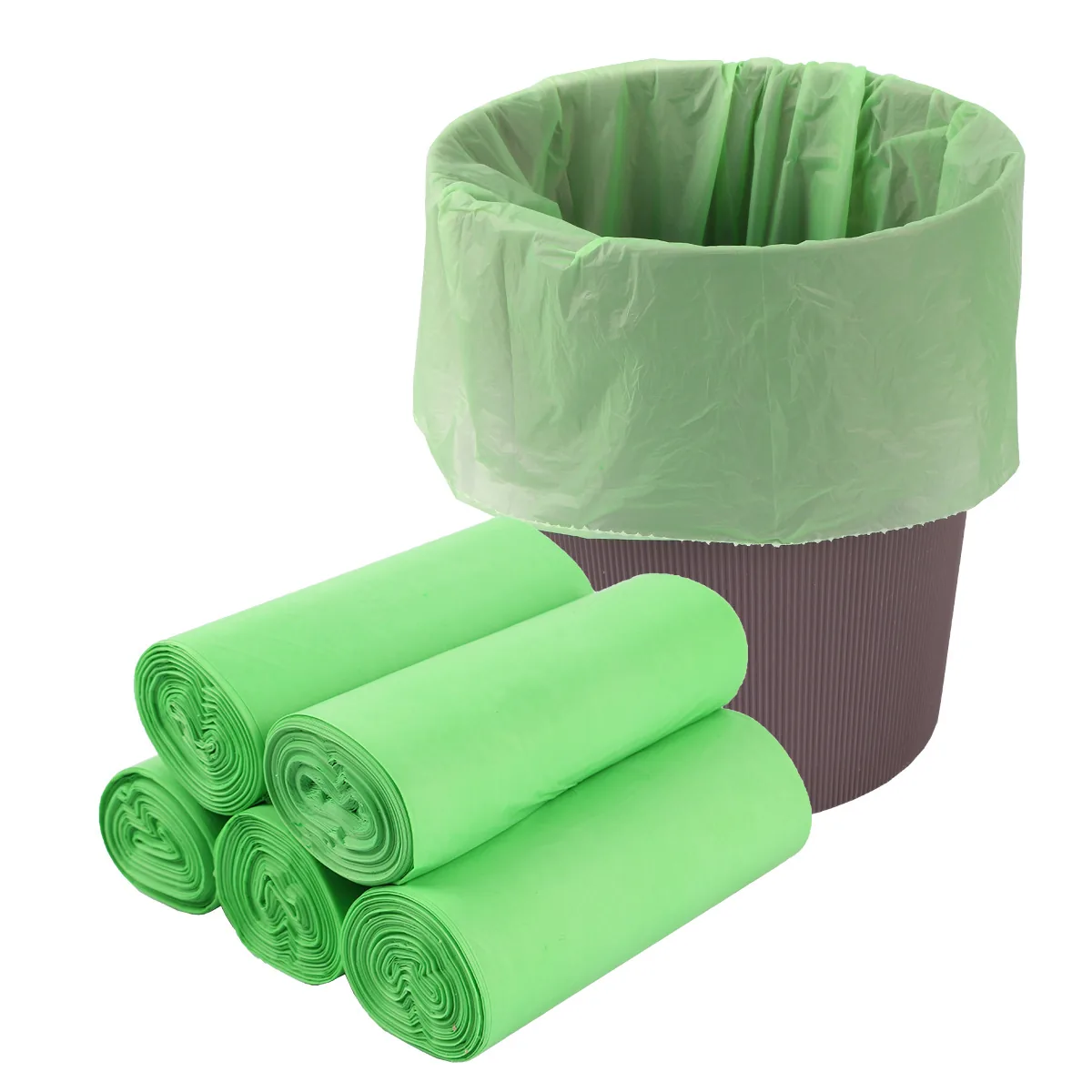 XH20260131-02 Corn Starch-Based Biodegradable Compostable Thickened Household Kitchen Toilet Flat Trash Bags