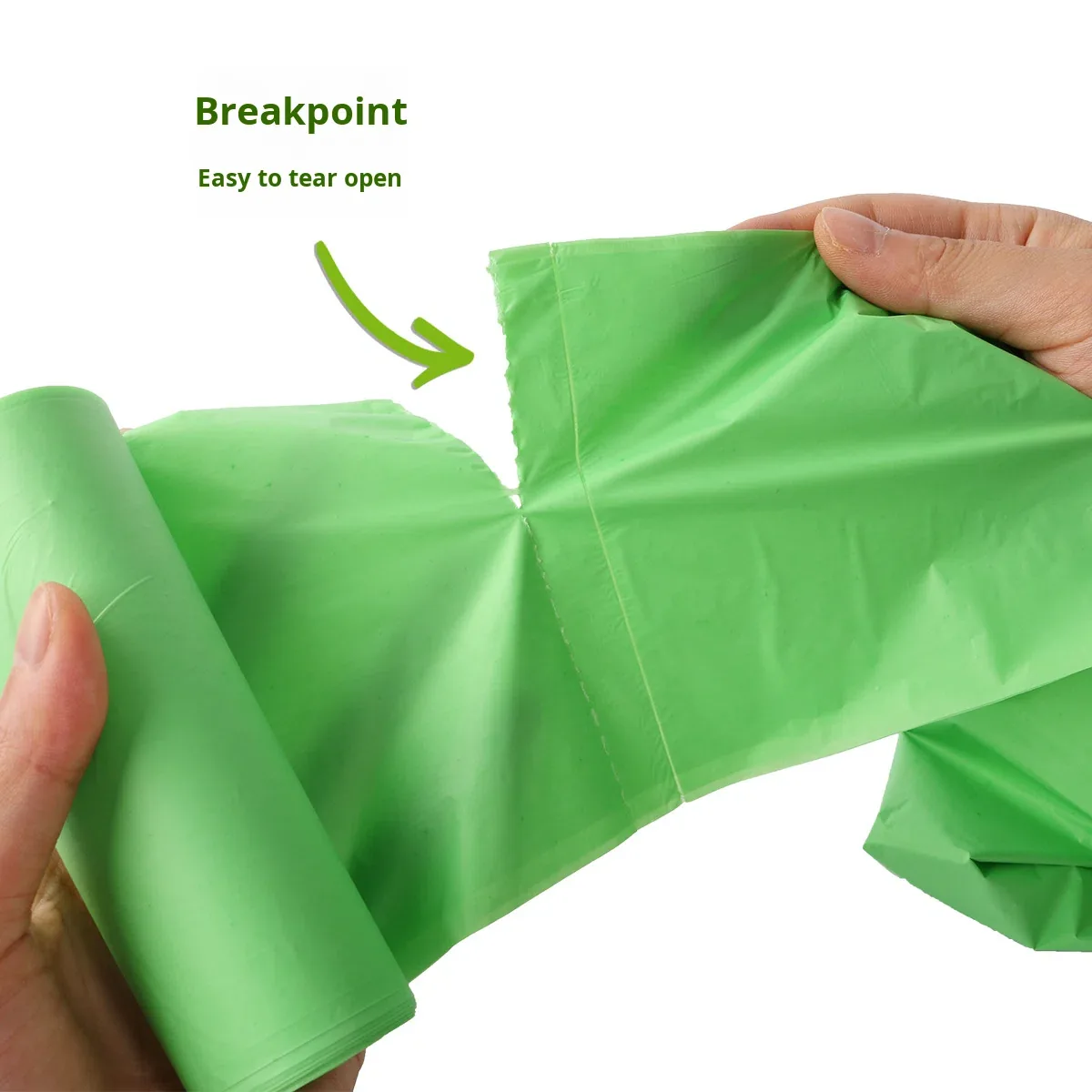 XH20260131-02 Corn Starch-Based Biodegradable Compostable Thickened Household Kitchen Toilet Flat Trash Bags