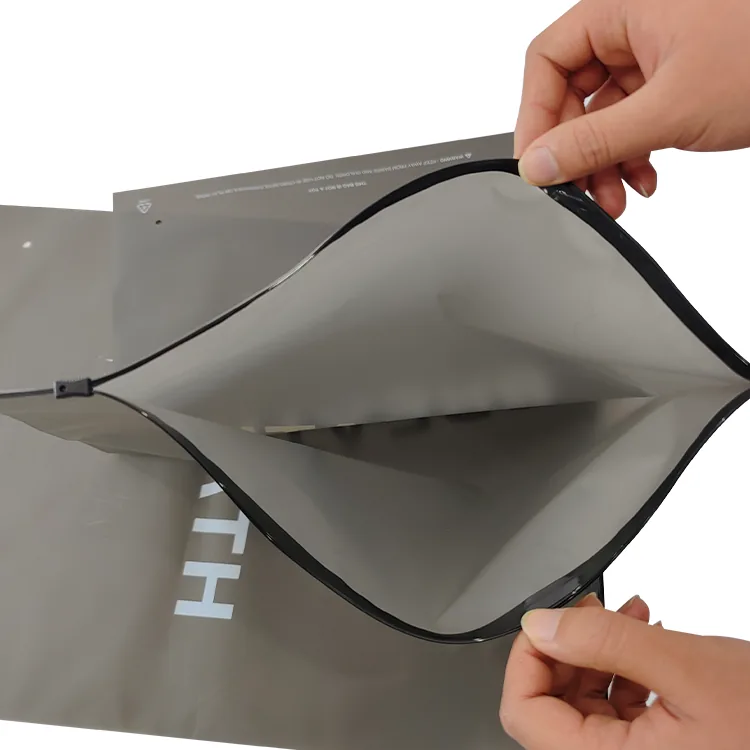 Zip Lock Custom Printed Black CPE Jewelry Frosted Plastic Bag with Slider Zipper Frosted Zipper Poly Bag With Your Logo