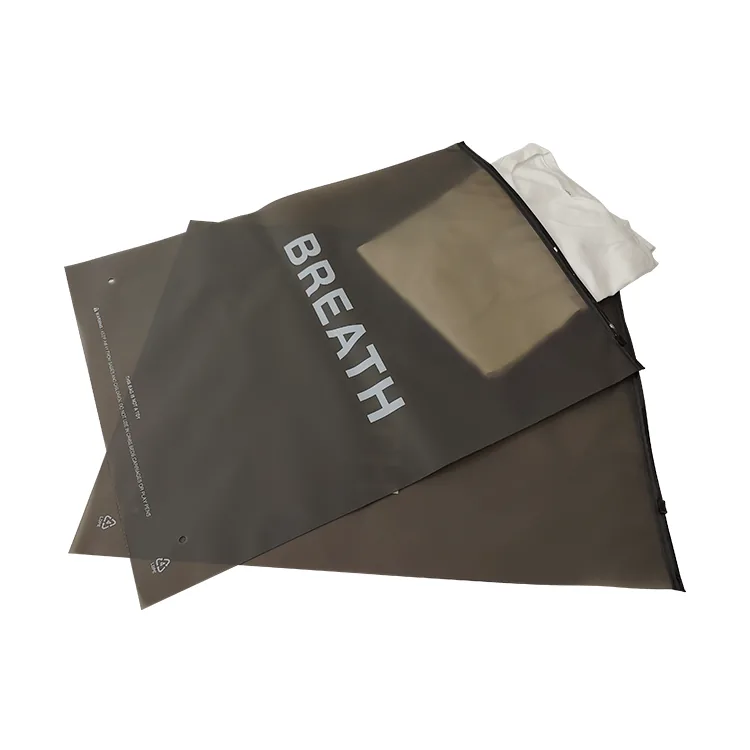 Zip Lock Custom Printed Black CPE Jewelry Frosted Plastic Bag with Slider Zipper Frosted Zipper Poly Bag With Your Logo