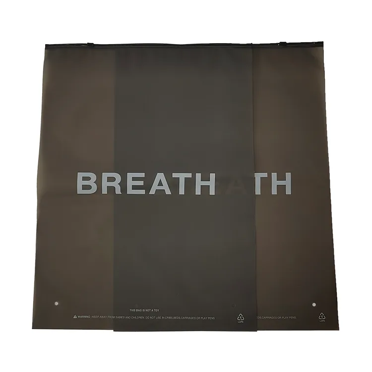Zip Lock Custom Printed Black CPE Jewelry Frosted Plastic Bag with Slider Zipper Frosted Zipper Poly Bag With Your Logo