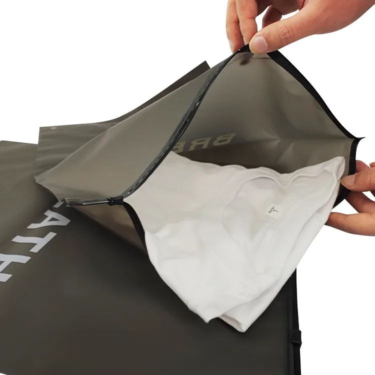 Zip Lock Custom Printed Black CPE Jewelry Frosted Plastic Bag with Slider Zipper Frosted Zipper Poly Bag With Your Logo